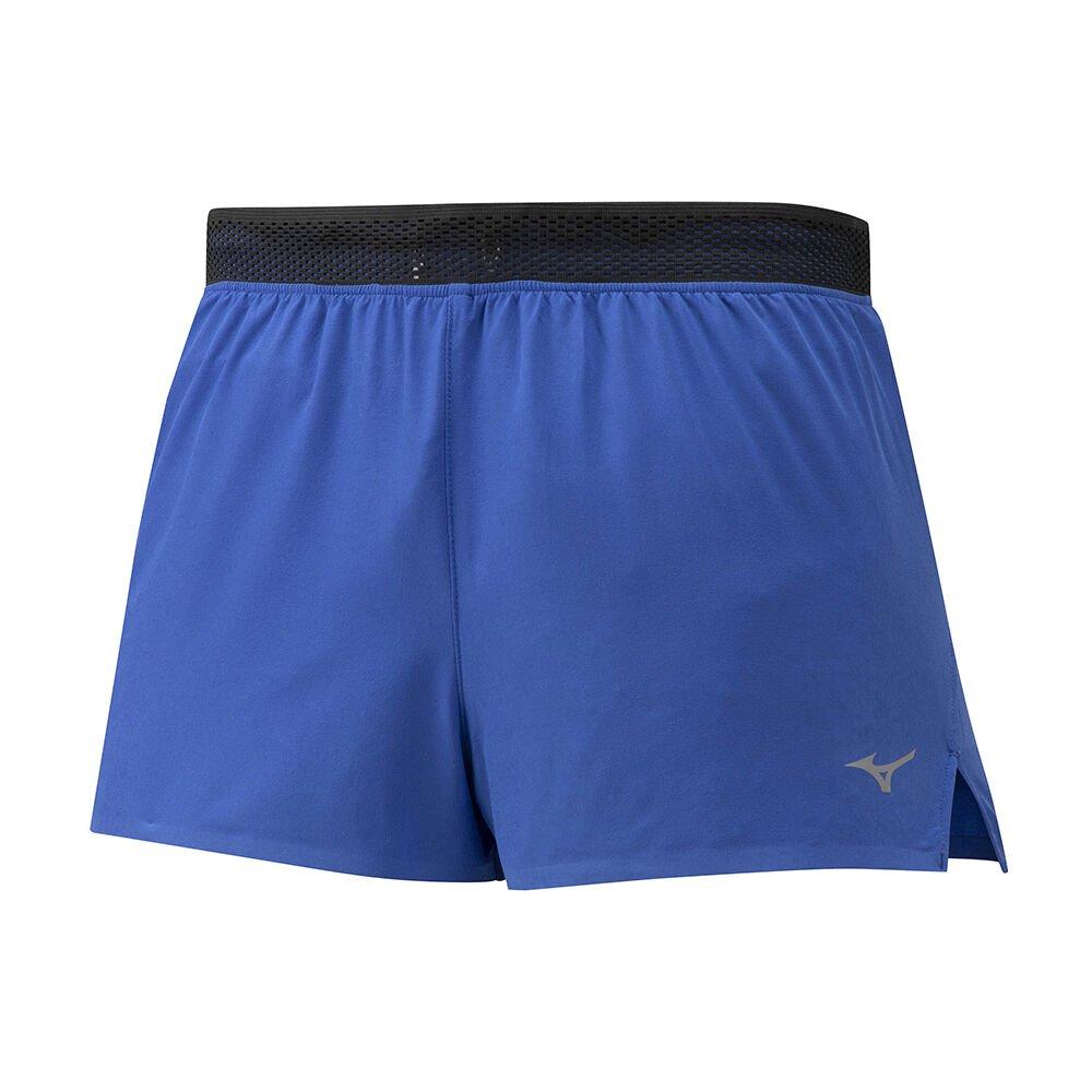 Mizuno Men's Shorts Aero Split 1.5 Blue - XNBVHPJ-15